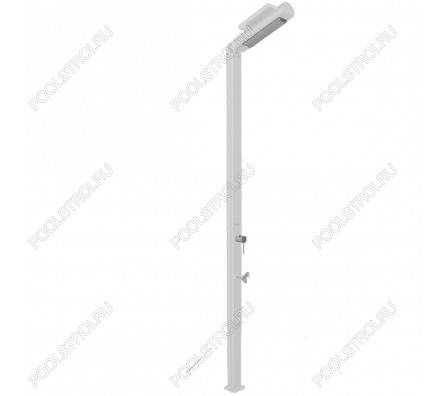 Душ уличный AquaViva Quick с LED подсветкой, White с мойкой для ног