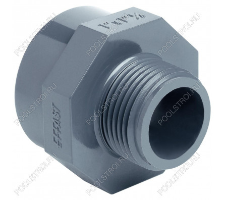 Муфта ПВХ Effast RERMGE040F редукционная, с внешней и внутренней резьбой d1-1/4