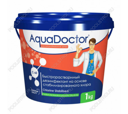 Дезинфектант на основе хлора быстрого действия AquaDoctor C-60 1 кг